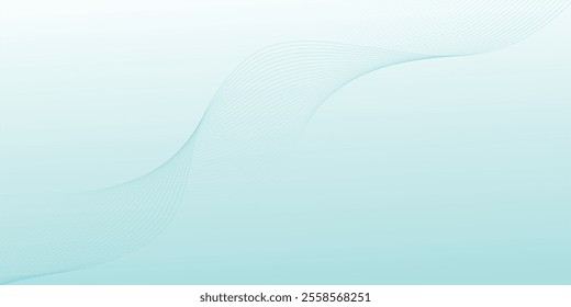 Abstract wave element for design. Digital frequency track equalizer. Stylized line art background. Vector illustration. Wave with lines created using blend tool.