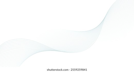 Abstract wave element for design. Digital frequency track equalizer. Stylized line art background. Vector illustration. Wave with lines created using blend tool.