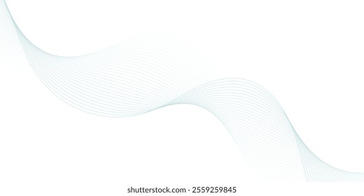 Abstract wave element for design. Digital frequency track equalizer. Stylized line art background. Vector illustration. Wave with lines created using blend tool.