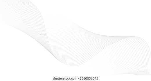 Abstract wave element for design. Digital frequency track equalizer. Stylized line art background. Vector illustration. Wave with lines created using blend tool.