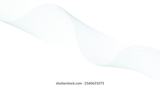 Abstract wave element for design. Digital frequency track equalizer. Stylized line art background. Vector illustration. Wave with lines created using blend tool.