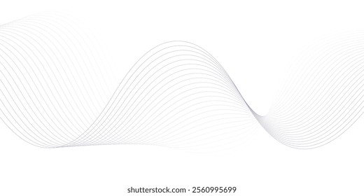 Abstract wave element for design. Digital frequency track equalizer. Stylized line art background. Vector illustration. Wave with lines created using blend tool.