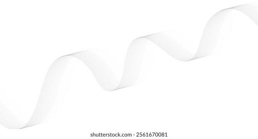 Abstract wave element for design. Digital frequency track equalizer. Stylized line art background. Vector illustration. Wave with lines created using blend tool.