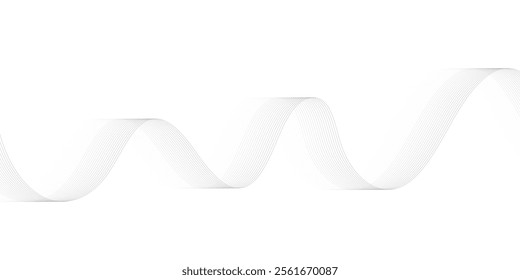 Abstract wave element for design. Digital frequency track equalizer. Stylized line art background. Vector illustration. Wave with lines created using blend tool.