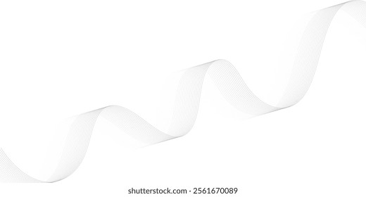 Abstract wave element for design. Digital frequency track equalizer. Stylized line art background. Vector illustration. Wave with lines created using blend tool.