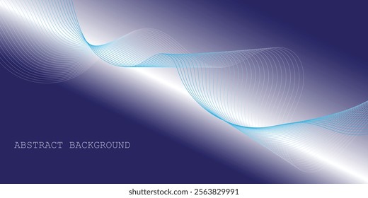 Abstract wave element for design. Digital frequency track equalizer. Stylized line art background. Colorful shiny wave with lines created using blend tool. Curved wavy line, smooth stripe.