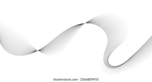 Abstract wave element for design. Digital frequency track equalizer. Stylized line art background.