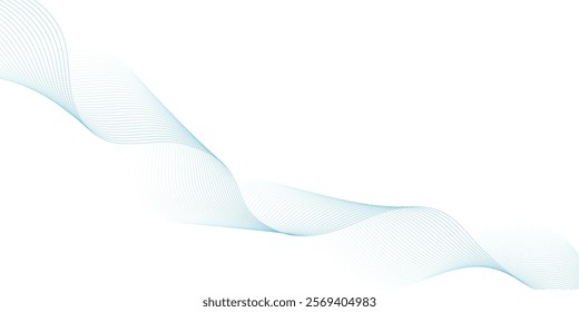 Abstract wave element for design. Digital frequency track equalizer. Stylized line art background. Vector illustration with wavy lines