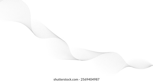 Abstract wave element for design. Digital frequency track equalizer. Stylized line art background. Vector illustration with wavy lines