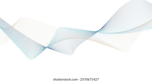 Abstract wave element for design. Digital frequency track equalizer. Stylized line art background. Vector illustration.