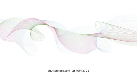 Abstract wave element for design. Digital frequency track equalizer. Dynamic wave pattern. Modern flowing wavy lines. Futuristic technology concept.