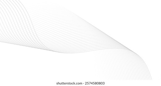 Abstract wave element for design. Digital frequency track equalizer. Stylized line art background. Vector illustration. Wave with lines created using blend tool.