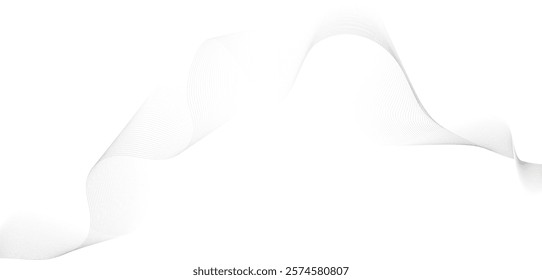 Abstract wave element for design. Digital frequency track equalizer. Stylized line art background. Vector illustration. Wave with lines created using blend tool.