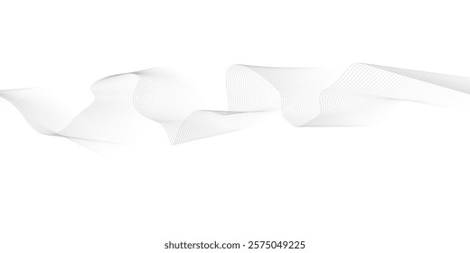 Abstract wave element for design. Digital frequency track equalizer. Stylized line art background. Vector illustration. Wave with lines created using blend tool