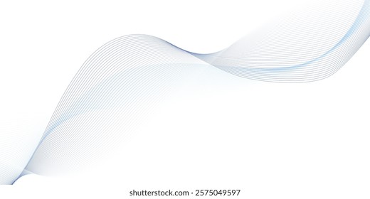 Abstract wave element for design. Digital frequency track equalizer. Stylized line art background. Vector illustration. Wave with lines created using blend tool