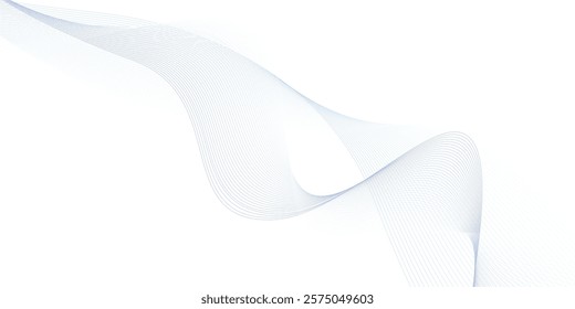 Abstract wave element for design. Digital frequency track equalizer. Stylized line art background. Vector illustration. Wave with lines created using blend tool