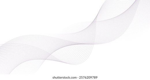 Abstract wave element for design. Digital frequency track equalizer. Stylized line art background. Vector illustration. Wave with lines created using blend too