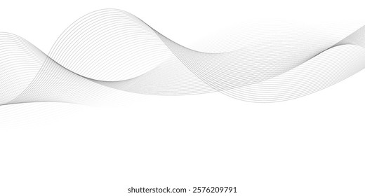 Abstract wave element for design. Digital frequency track equalizer. Stylized line art background. Vector illustration. Wave with lines created using blend too