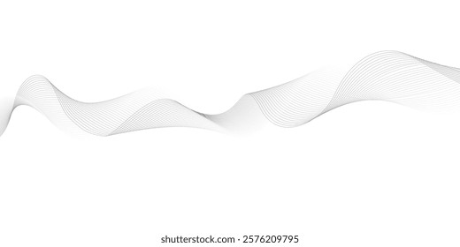 Abstract wave element for design. Digital frequency track equalizer. Stylized line art background. Vector illustration. Wave with lines created using blend too