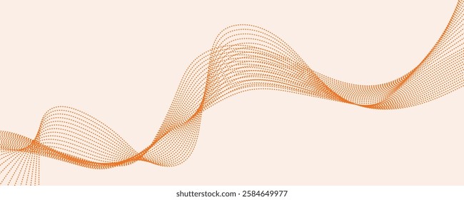 Abstract wave element for design. Digital frequency track equalizer. Stylized line art background. Vector illustration.