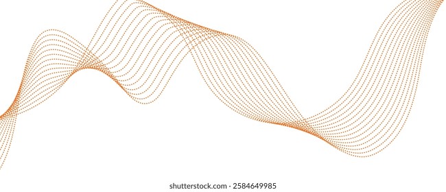 Abstract wave element for design. Digital frequency track equalizer. Stylized line art background. Vector illustration.