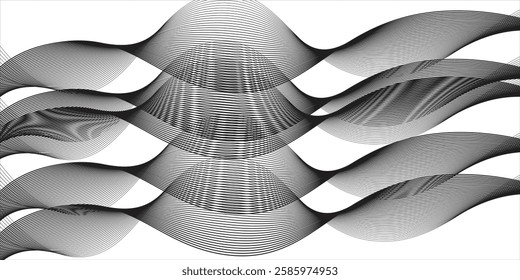 Abstract wave element for design. Digital frequency track equalizer. Stylized line art background. Vector illustration. EPS10