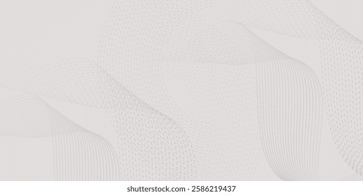 Abstract wave element for design. Digital frequency track equalizer. Stylized line art background. Vector illustration. Wave with lines created using blend tool. smooth gray