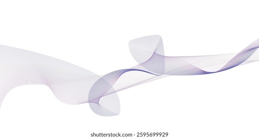 Abstract wave element for design. Digital frequency track equalizer. Stylized line art background. Colorful shiny wave with lines created using blend tool.