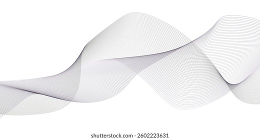 Abstract wave element for design. Digital frequency track equalizer. Stylized line art background. Vector illustration.