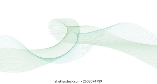 Abstract wave element for design. Digital frequency track equalizer. Stylized line art background.