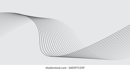 Abstract wave element for design. Digital frequency track equalizer. Stylized line art background.