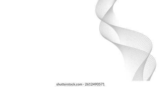 Abstract wave element for design. Digital frequency track equalizer. Stylized line art background. Vector illustration. Wave with lines created using blend tool. smooth gray. vector ilustration