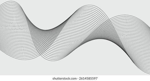 Abstract wave element for design. Digital frequency track equalizer. Stylized line art background. Vector illustration of smoky waves background