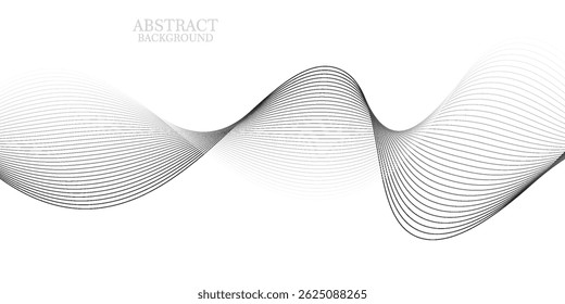 Abstract wave element for design. Digital frequency track equalizer. Stylized line art background. Vector illustration. 
