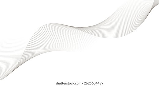 Abstract wave element for design. Digital frequency track equalizer. Stylized line art background. Vector illustration. Wave with lines created using blend tool."