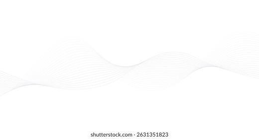 Abstract wave element for design. Digital frequency track equalizer. Stylized line art background. Vector illustration. Wave with lines created using blend tool.