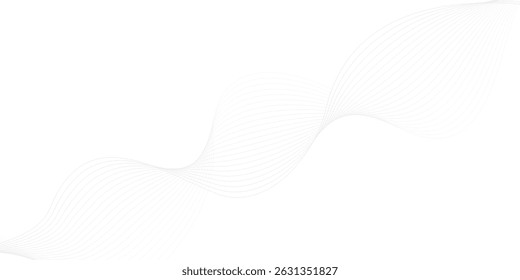 Abstract wave element for design. Digital frequency track equalizer. Stylized line art background. Vector illustration. Wave with lines created using blend tool.