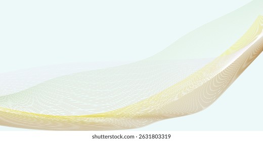 Abstract wave element for design. Digital frequency track equalizer. Stylized line art background. Vector illustration. Wave with lines created using blend tool.
