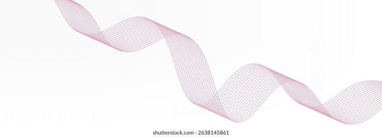 Abstract wave element for design. Digital frequency track equalizer. Stylized line art background. Vector illustration. Wave with lines created using blend tool. Curved wavy line. Eps10
