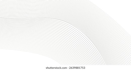 "Abstract wave element for design. Digital frequency track equalizer. Stylized line art background. Vector illustration. Wave with lines created using blend tool."