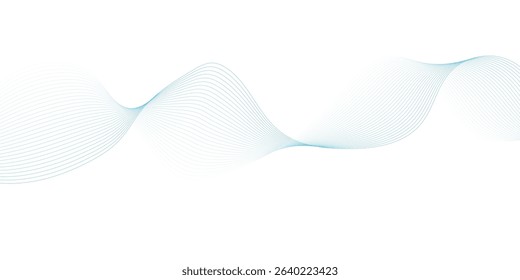 Abstract wave element for design. Digital frequency track equalizer. Stylized line art background. Vector illustration. Wave with lines created using blend tool.