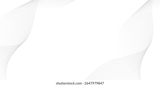 Abstract wave element for design. Digital frequency track equalizer. Stylized line art background. Vector illustration. Wave with lines created using blend tool.