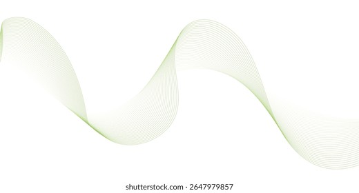 Abstract wave element for design. Digital frequency track equalizer. Stylized line art background. Vector illustration. Wave with lines created using blend tool.