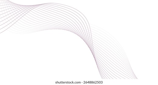 Abstract wave element for design. Digital frequency track equalizer. Stylized line art background. Vector illustration. Wave with lines created using blend tool.