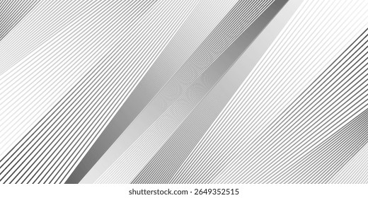 Abstract wave element for design. Digital frequency track equalizer. Stylized line art background. Vector illustration. Wave with lines created using blend tool.