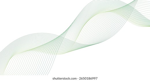 "Elemento de onda abstrata para design. Equalizador de faixa de frequência digital. Plano de fundo da arte em linha estilizada. Ilustração vetorial. Acene com linhas criadas usando a ferramenta de mesclagem."