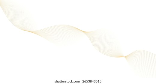 Abstract wave element for design. Digital frequency track equalizer. Stylized line art background. Vector illustration. Wave with lines created using blend tool.