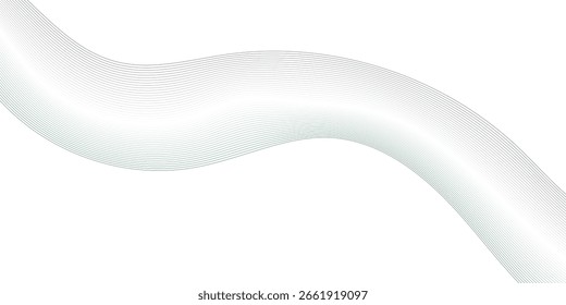 Elemento de onda abstrato para projeto. Equalizador de faixa de frequência digital. Plano de fundo da arte em linha estilizada. Ilustração vetorial. Ondular com linhas criadas usando a ferramenta de mesclagem. Linha ondulada curva, faixa lisa.