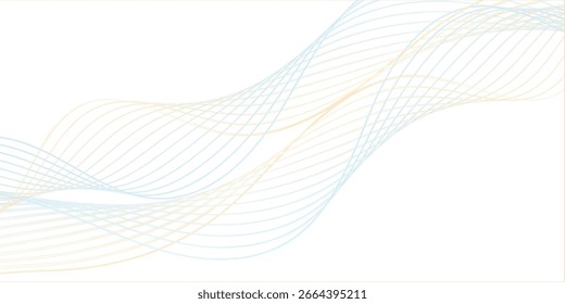 Abstract wave element for design. Digital frequency track equalizer. Stylized line art background. Vector illustration. Wave with lines created using blend tool.