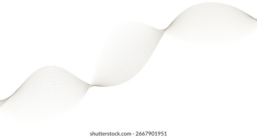 Abstract wave element for design. Digital frequency track equalizer. Stylized line art background. Vector illustration. Wave with lines created using blend tool.
